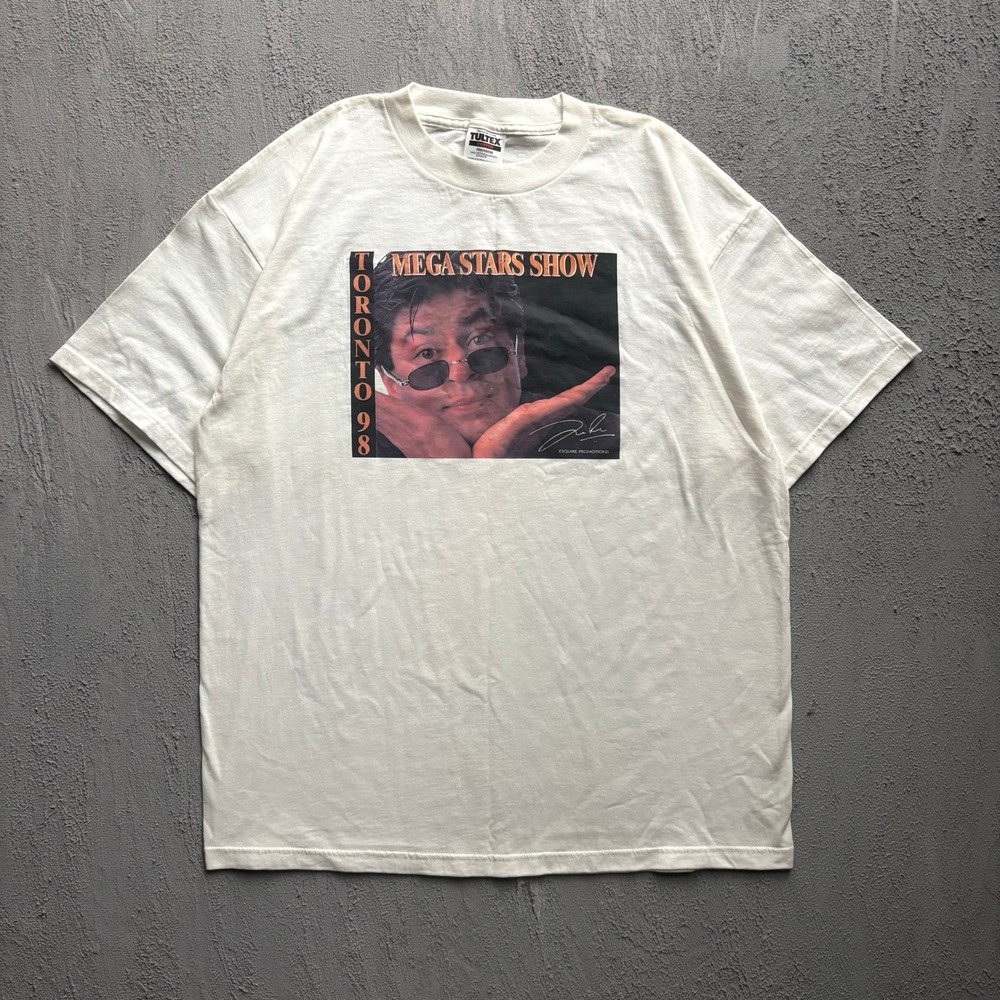 Vintage shahrukh khan Mega Stars Show Toronto Shirt Mens XL White 90s Tultex